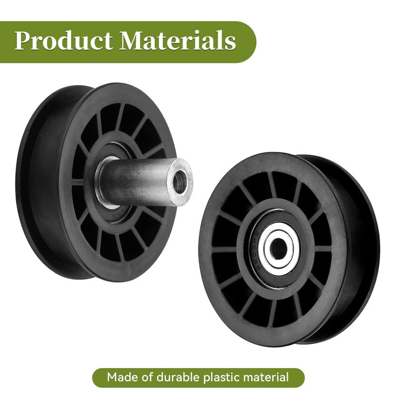 Bularie 179114 Flat Idler Pulley Replacement for Craftsman LT1000 Idler Pulley- Compatible with Hu sqvarna Po Ulan Pro AYP Riding Mower, Replace 532179114 12644 280-934, 1 Pack - Image 2